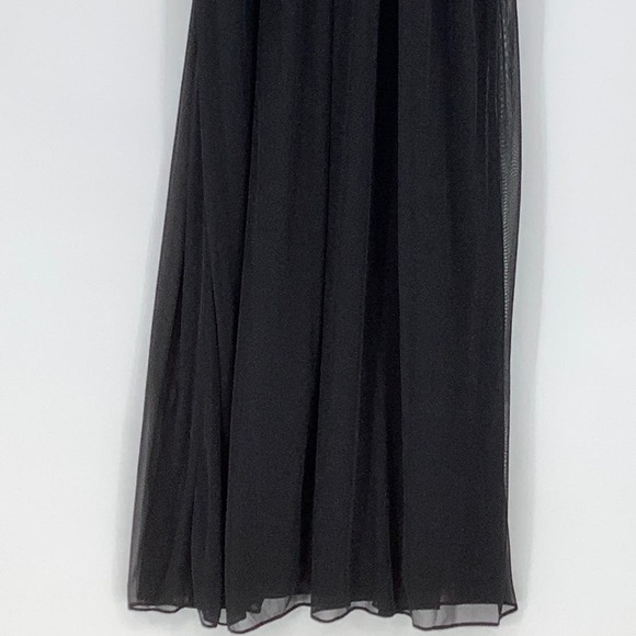 NEW! Alfred Sung Size 10 Chiffon V-Neck Maxi Black Dress $231 msrp J2-11 - Picture 8 of 10